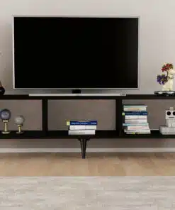 עיצוב הסלון מזון שחור לטלוויזיה