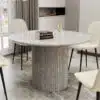 שולחן פינת אוכל עגול מעץ