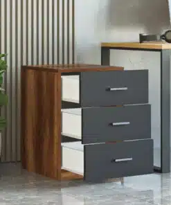 שידת מגירות שחור אגוז